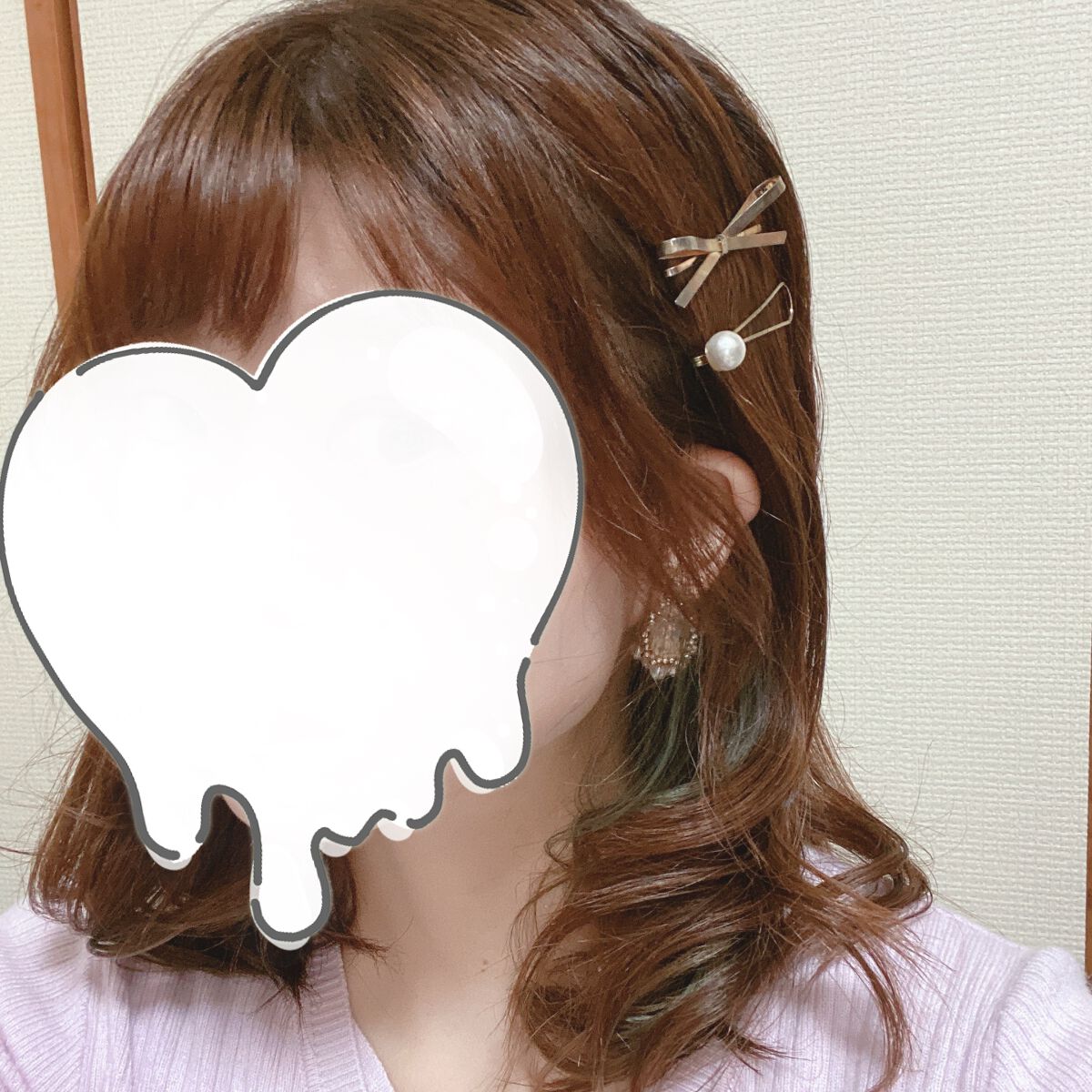 とと__フォロバ・リムバ¹⁰⁰ % on LIPS 「髪の毛くりくりにして、横をピンで留めただけ!!ちらっと見えるイ..」(1枚目)