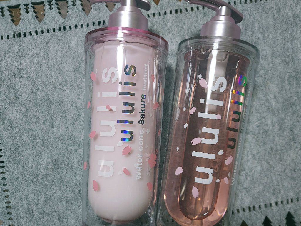 ウォーターコンク モイスト シャンプー（桜ver.)/ヘアトリートメント(桜ver.)/ululis/市販シャンプーを使ったクチコミ（1枚目）