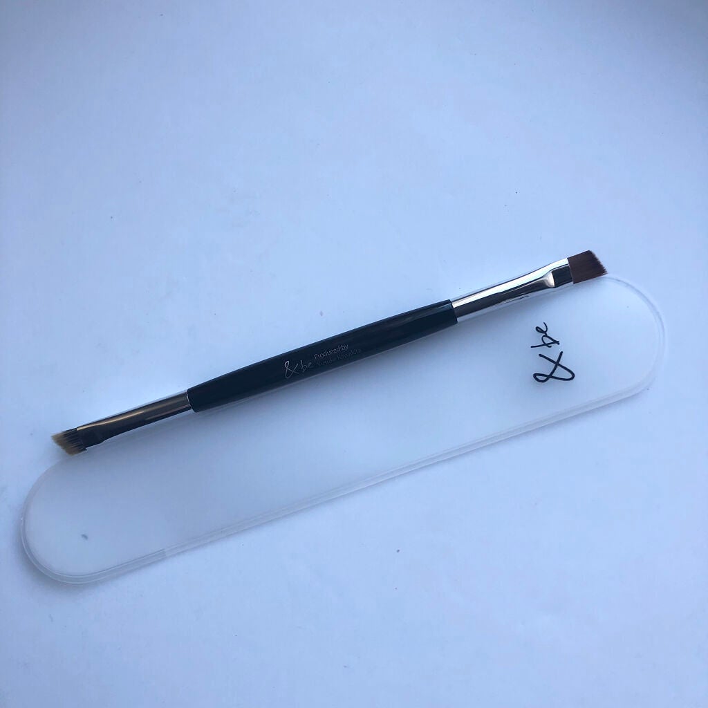 ダブルエンドアイブロウブラシ熊野筆/&be/メイクブラシを使ったクチコミ(9枚目)