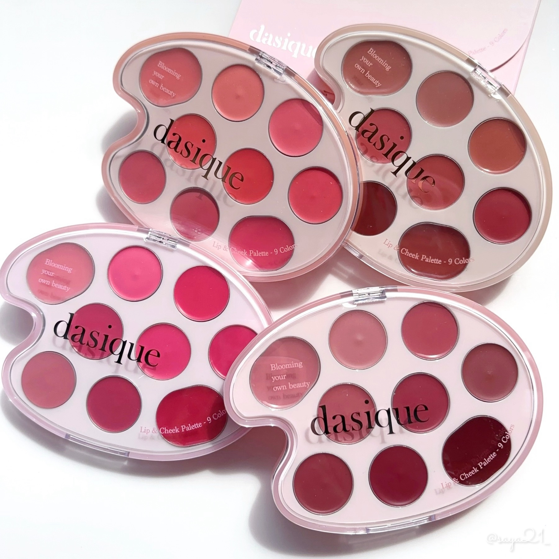 ムードペインティングリップアンドチークパレット 01ウォームカラーリング/dasique/マルチパレットを使ったクチコミ（1枚目）