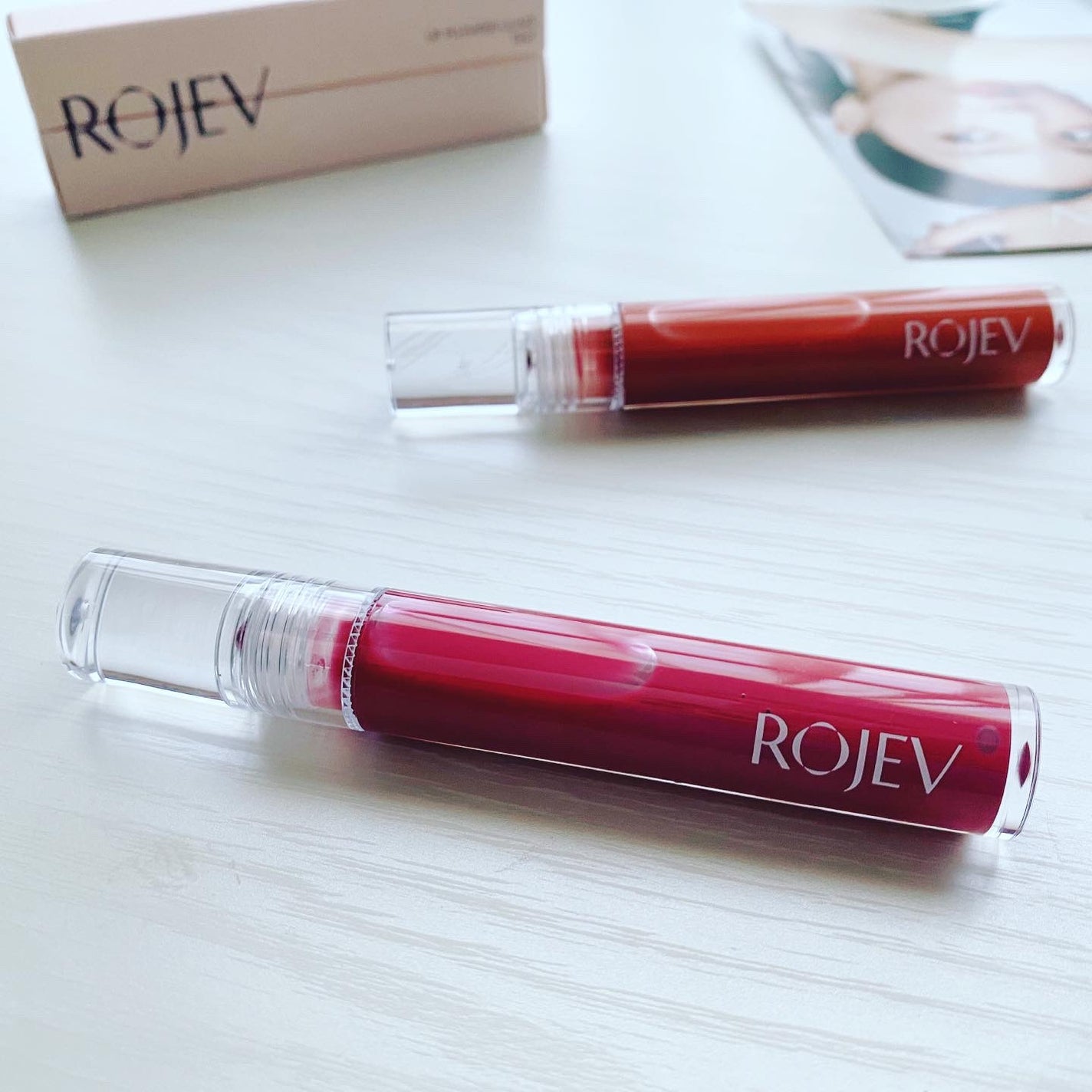 LIP PLUMPER GLAZE TINT/ROJEV/口紅を使ったクチコミ(1枚目)