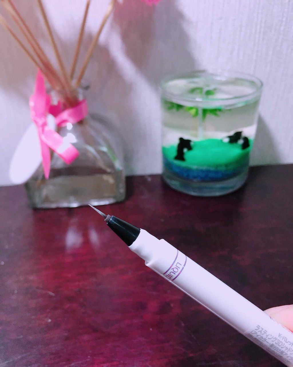 ラスティング3Dシャドウライナー/K-パレット/リキッドアイライナーを使ったクチコミ（3枚目）