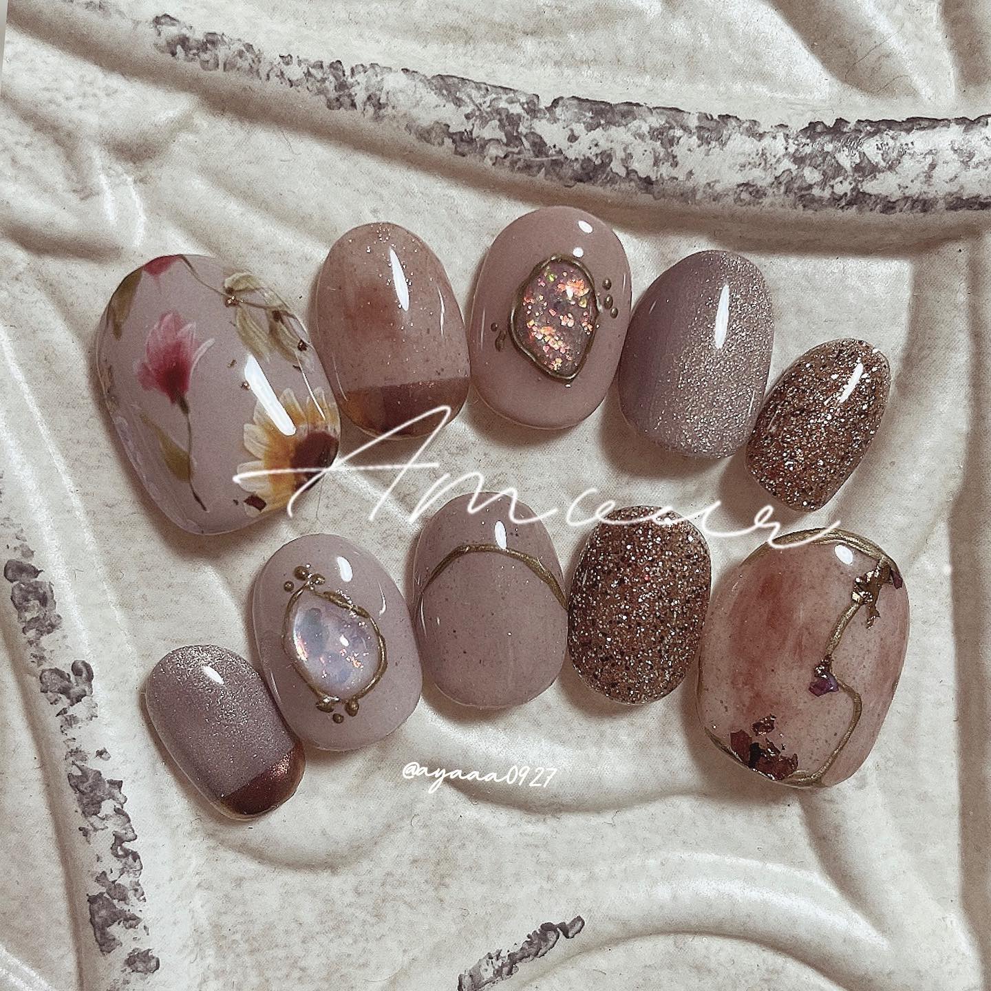 #手描きネイル,#モロッカンネイルのネイルデザイン