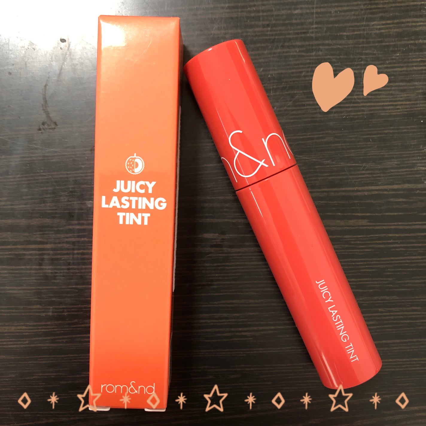 ジューシーラスティングティント/rom&nd/リップティントを使ったクチコミ(1枚目)