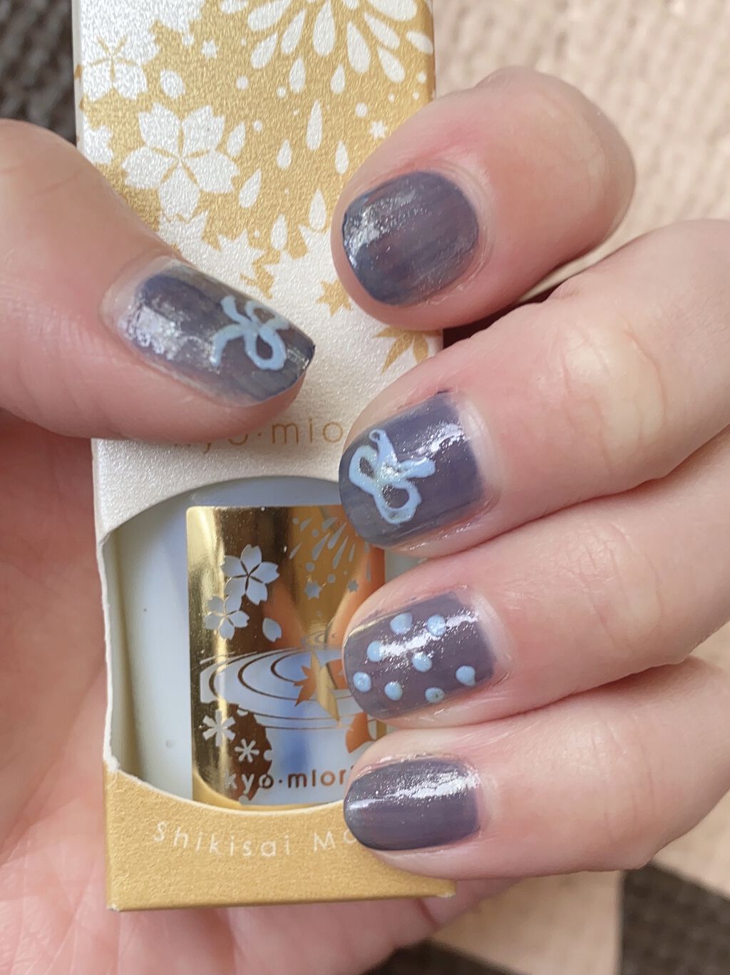 四季彩まといネイル 202 夕立の雲/kyo・miori/マニキュアを使ったクチコミ（1枚目）