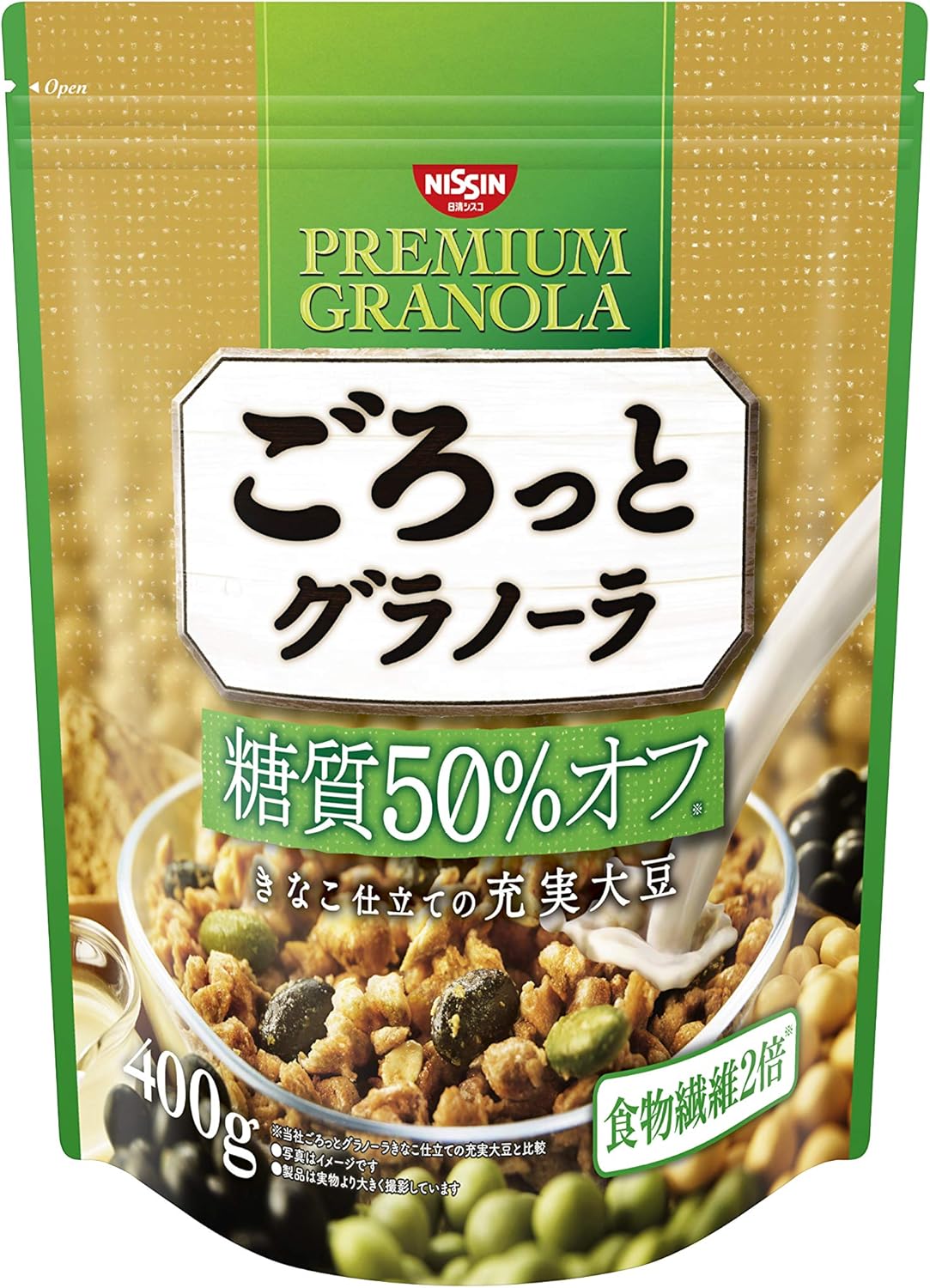 「ごろグラ 糖質オフ」シリーズ 糖質50%オフ きなこ仕立ての充実大豆 400g