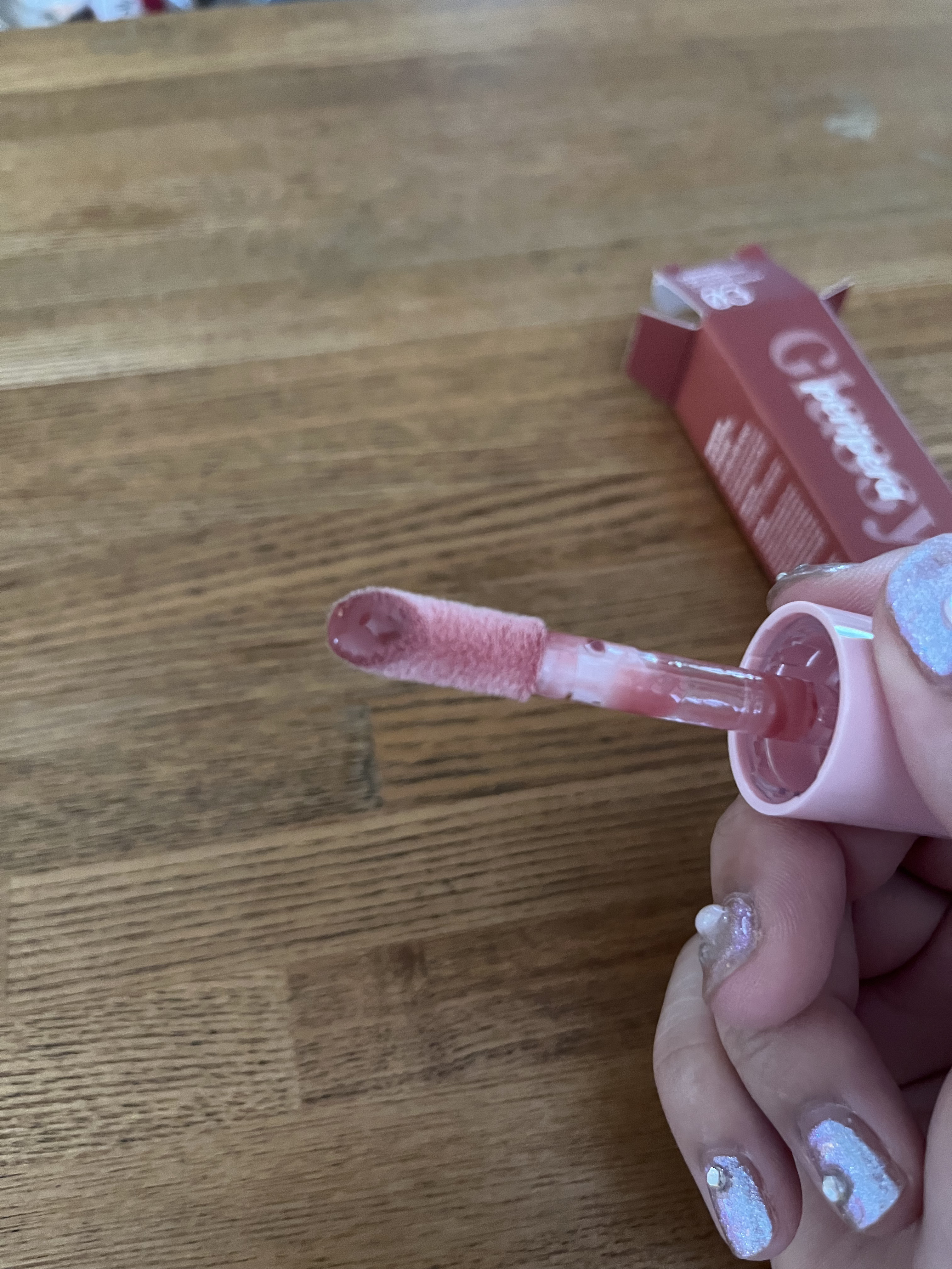 インク グラスティング リップ グロス 03 チリング ロージー(CHILLING ROSY)/PERIPERA/リップグロスを使ったクチコミ（3枚目）