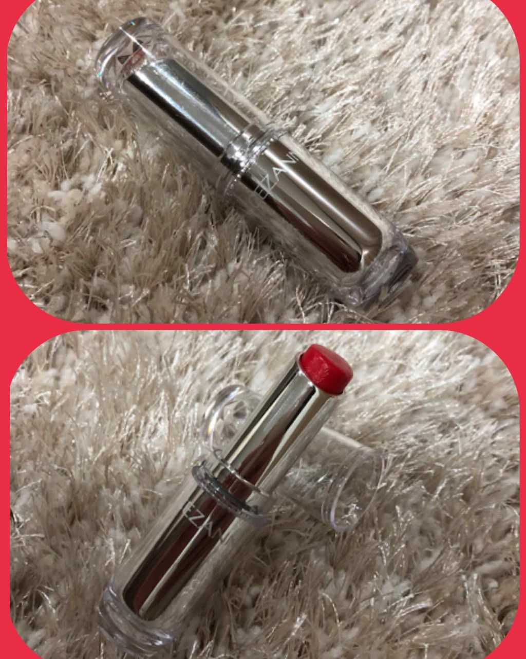 ラスティンググロスリップ/CEZANNE/口紅を使ったクチコミ（2枚目）