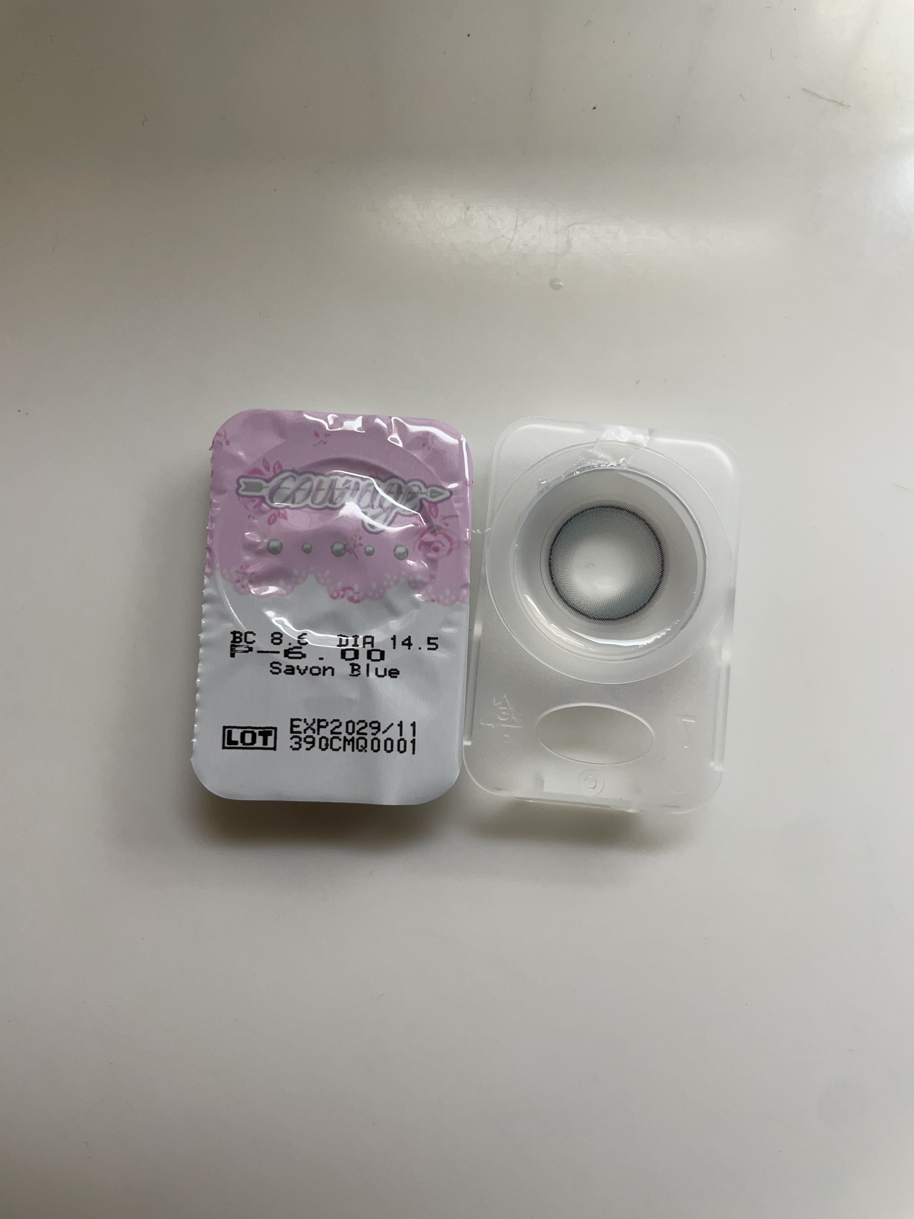 courage 1day Savon Blue-シャボン ブルー-/courage/ワンデー（１DAY）カラコンを使ったクチコミ（1枚目）