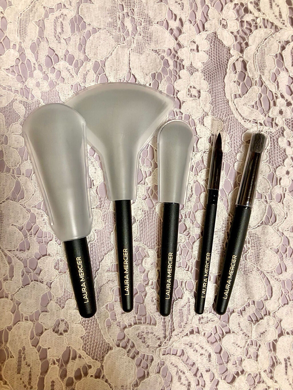 ストローク オブ ミッドナイト ブラシ コレクション /ローラ メルシエ/メイクブラシを使ったクチコミ(5枚目)