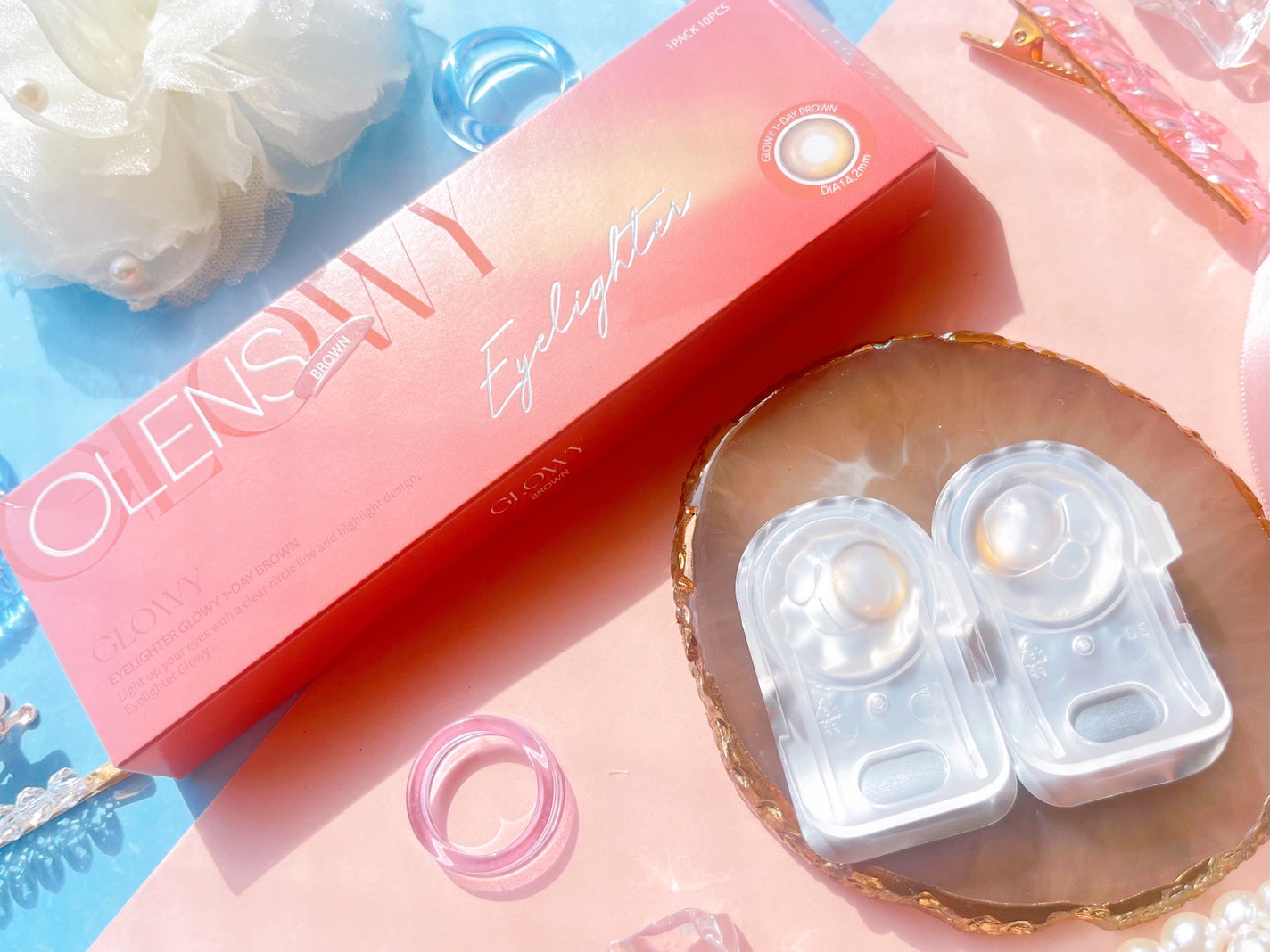 Glowy 1day/OLENS/ワンデー(1DAY)カラコンを使ったクチコミ(2枚目)