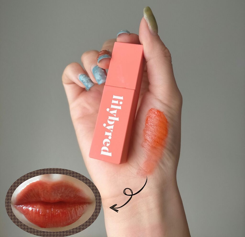 ブラッディライアー コーティングティント 02 センチメンタルライチ(Sentimental Lychee)/lilybyred/リップティントを使ったクチコミ（1枚目）