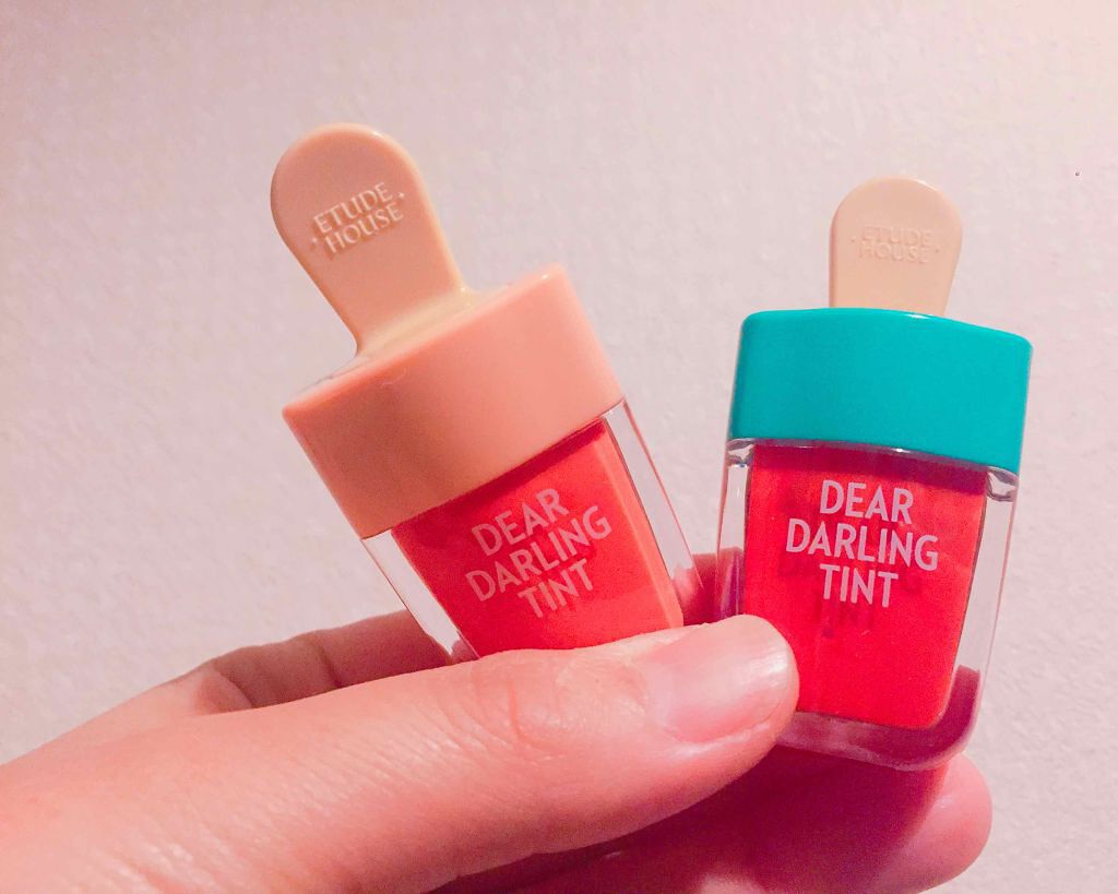 ディアダーリン ウォータージェルティント （アイスティント）/ETUDE/口紅を使ったクチコミ（2枚目）