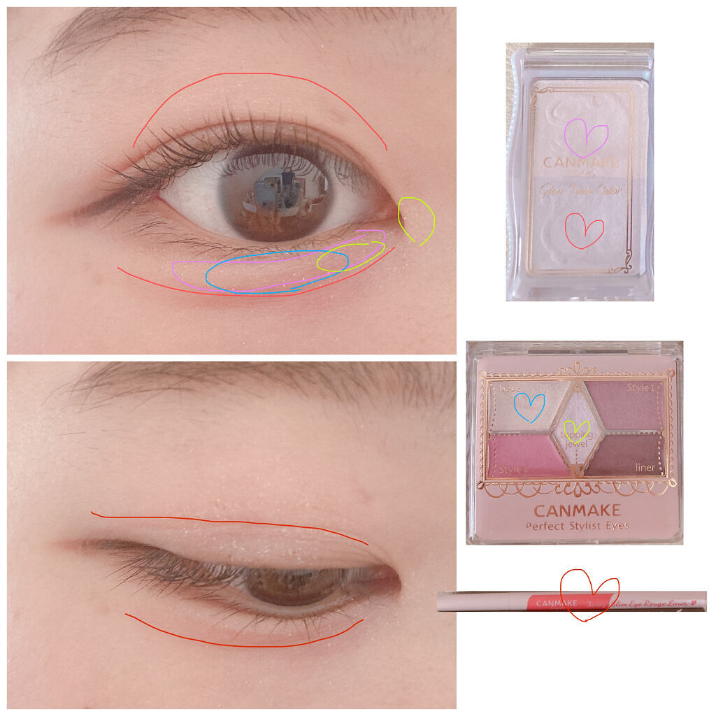 グロウツインカラー/キャンメイク/アイシャドウパレットを使ったクチコミ（3枚目）