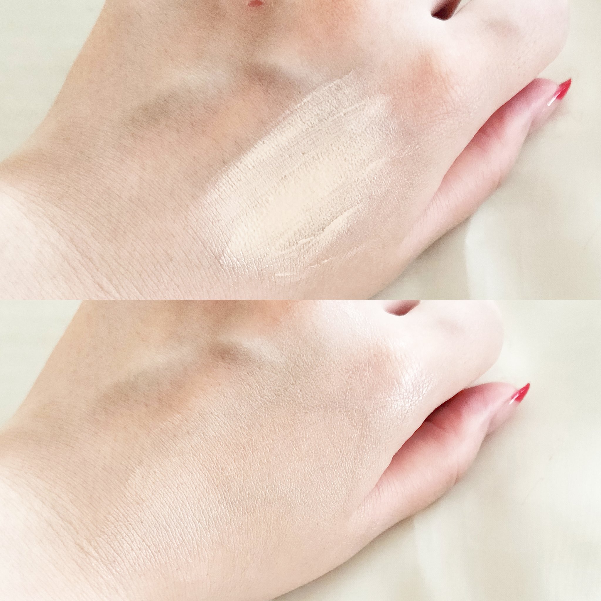 シルキーウェットリクイド 01 明るい肌色 （レフィル(パフ付)）/セフィーヌ/クリーム・エマルジョンファンデーションを使ったクチコミ（2枚目）