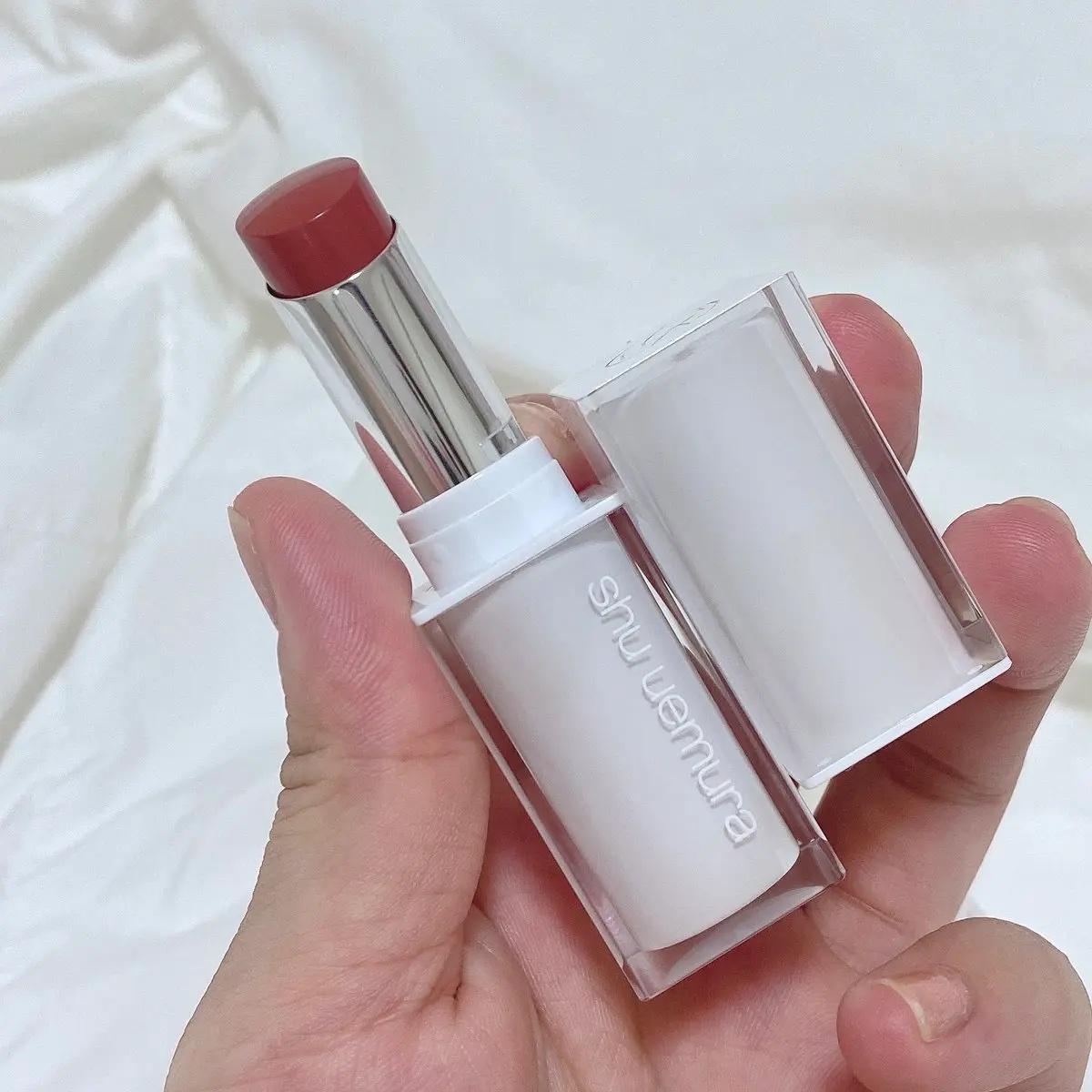 キヌケアヌード PK 347 ピンクマシュマロ/shu uemura/口紅を使ったクチコミ（3枚目）