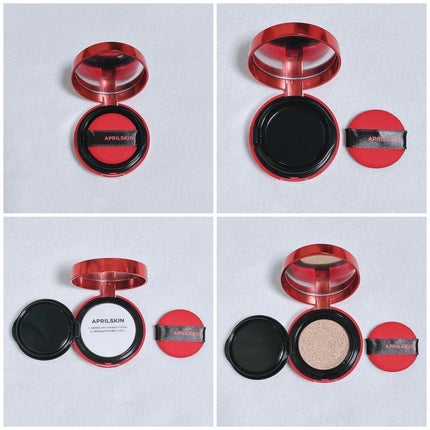 ハイパーカバーフィットクッション red/APRILSKIN/クッションファンデーションを使ったクチコミ(3枚目)