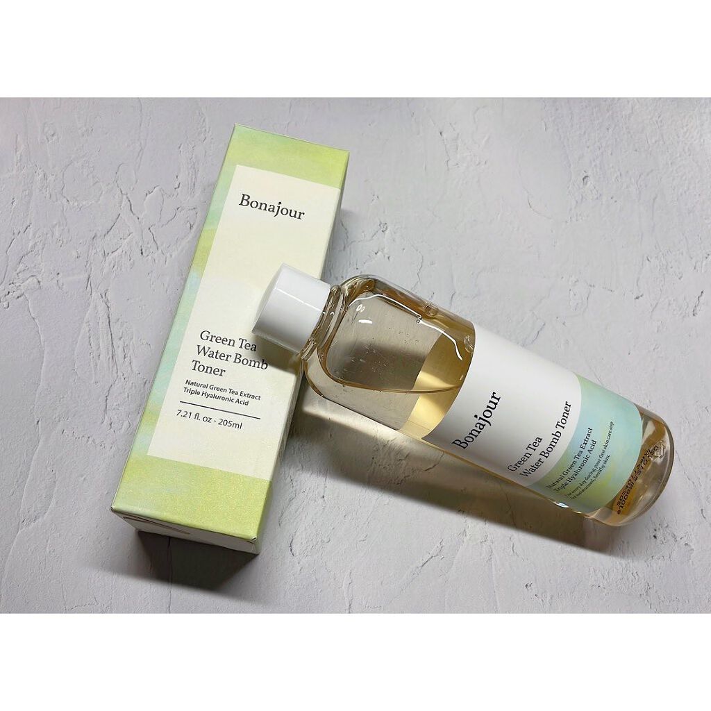 グリーンティーウォーターボムトナー/Bonajour/化粧水を使ったクチコミ（1枚目）