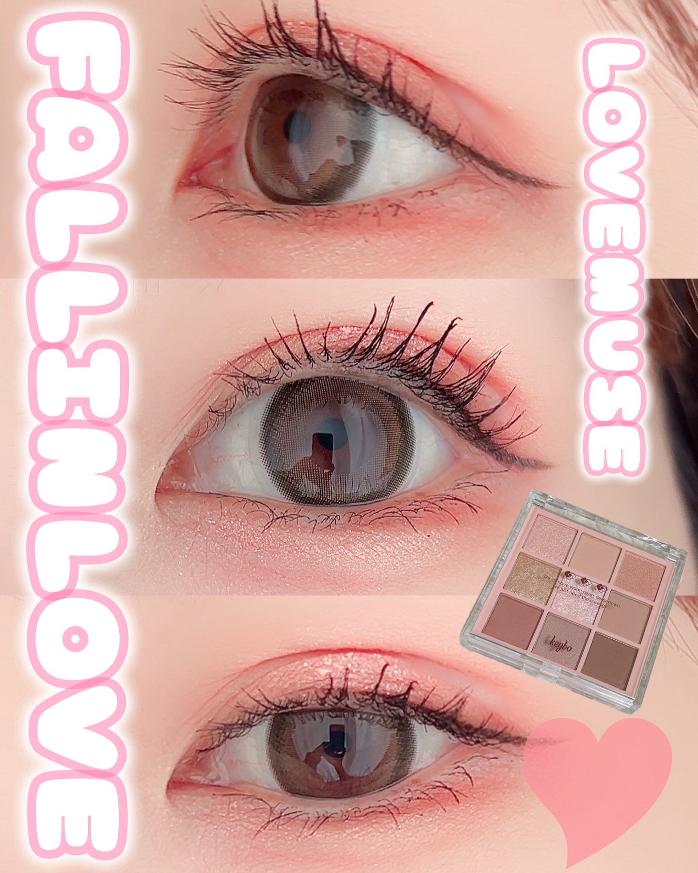 KEYBO FALL IN LOVE SHADOW PALETTE/keybo/アイシャドウパレットを使ったクチコミ（1枚目）