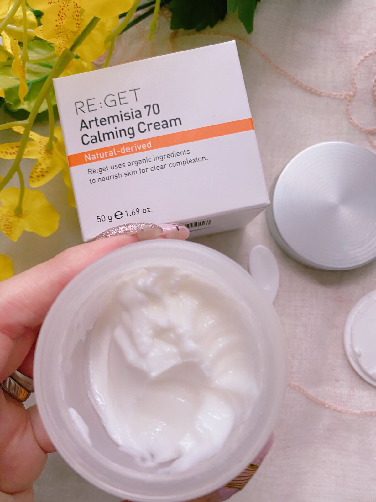 カワラヨモギ70カーミングクリーム/RE:GET/フェイスクリームを使ったクチコミ（3枚目）