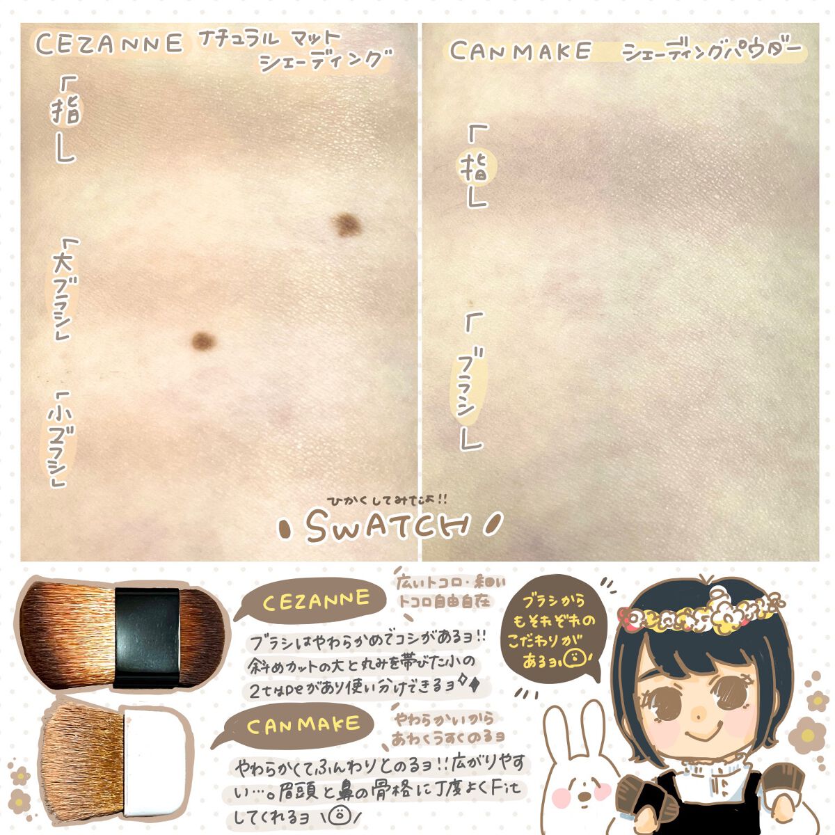 ナチュラルマットシェーディング/CEZANNE/シェーディングを使ったクチコミ（3枚目）