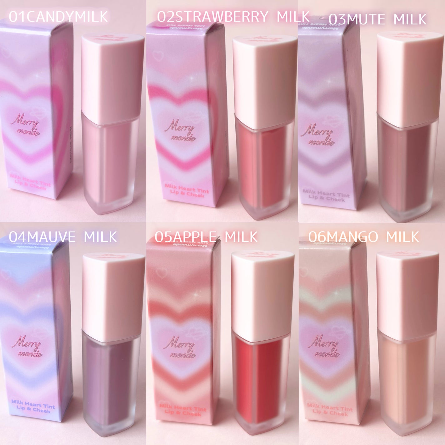 ミルクハートティントリップアンドチーク/Merrymonde/リップティントを使ったクチコミ(3枚目)