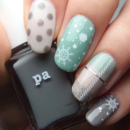 プレイフル アップデートネイル pun-13 ミントグリーン/PLAYFUL/オールインワンネイルの画像