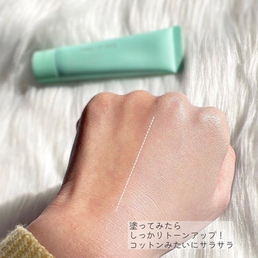 the SAEM センムル エアリー コットン メイクアップベースのクチコミ「＼新しいコスメたち♡／

ザセムのベースは、グリーンカラーでコットンみたいにサラサラになるのが.....」（3枚目）