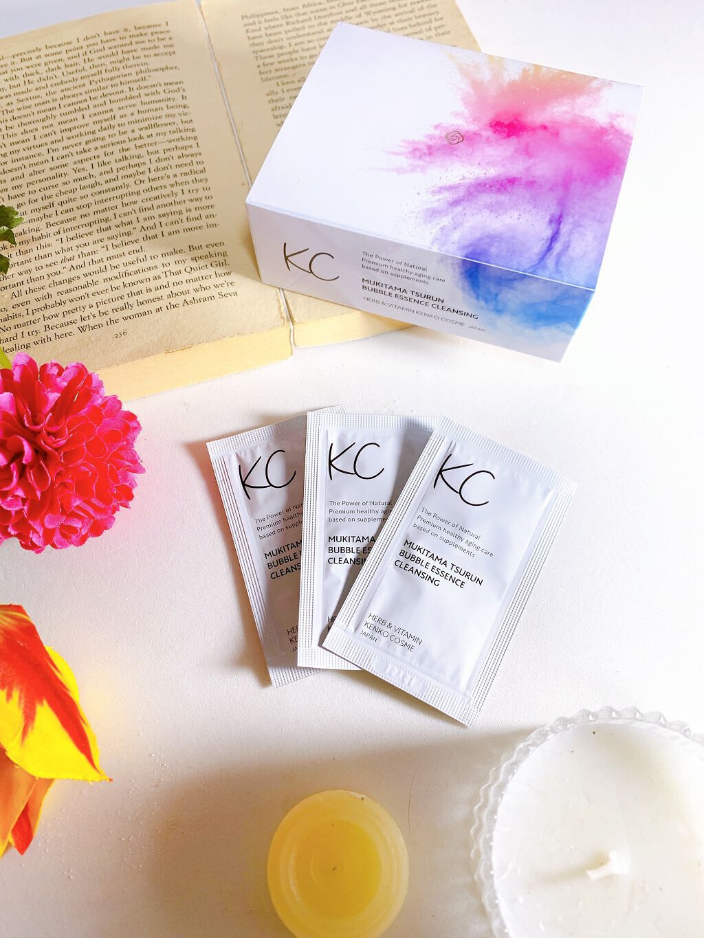 KC むきタマつるん 発泡美容液クレンジング/ハーブ健康本舗/クレンジングジェルを使ったクチコミ(2枚目)