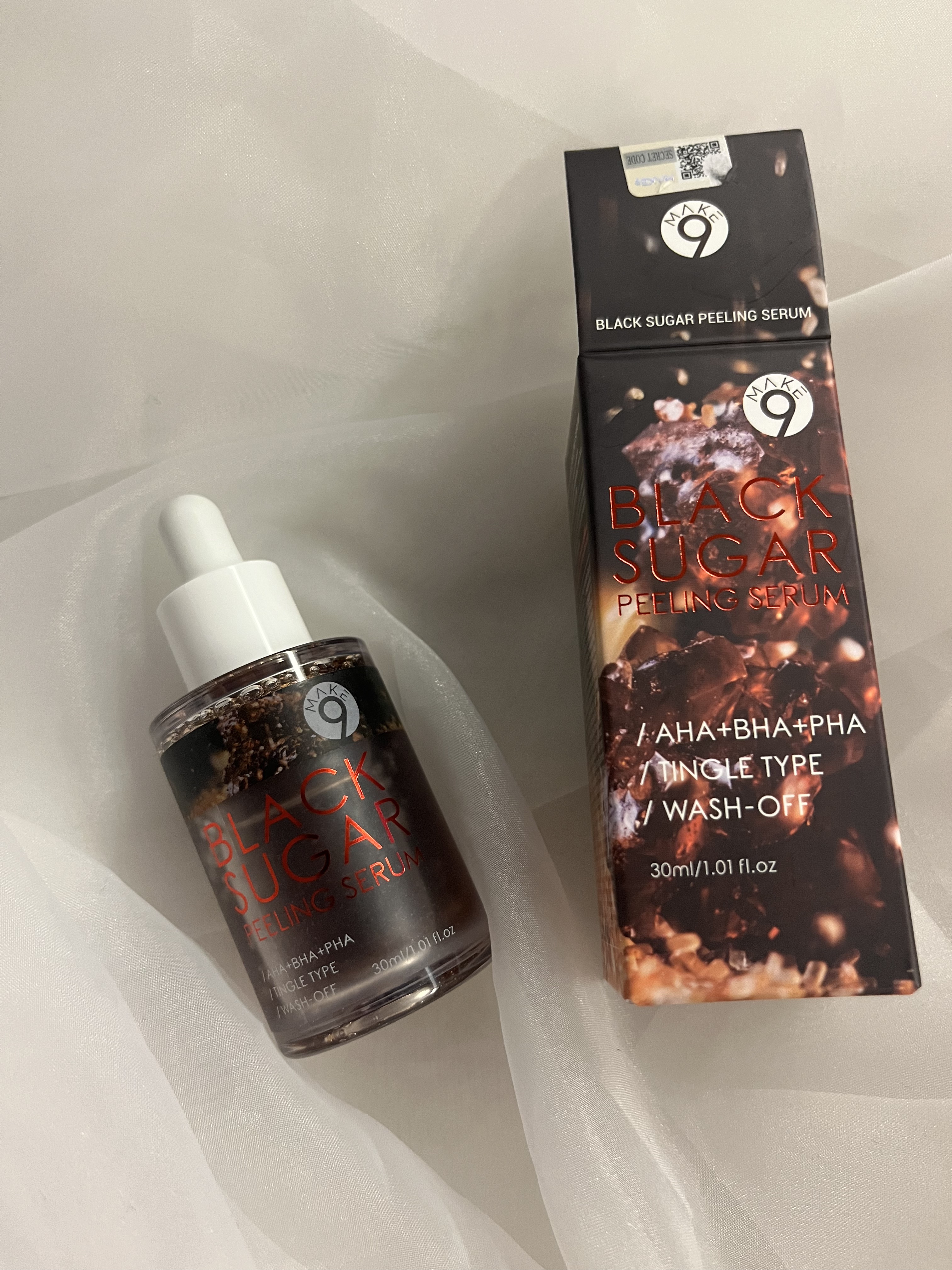 ブラックシュガーピーリングセラム/MAKE9/美容液を使ったクチコミ（1枚目）