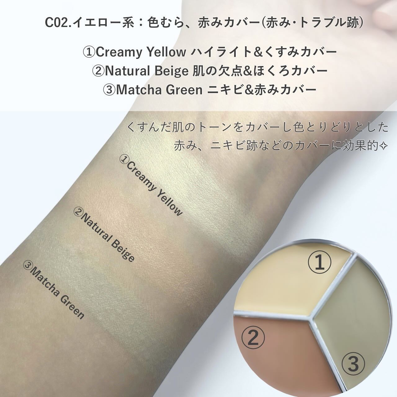 パーフェクトカバー コンシーラーパレット/Dear.A/パレットコンシーラーを使ったクチコミ（3枚目）