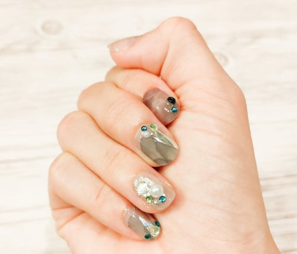 ジェルネイルシール/DAISO/ネイルシールを使ったクチコミ(1枚目)