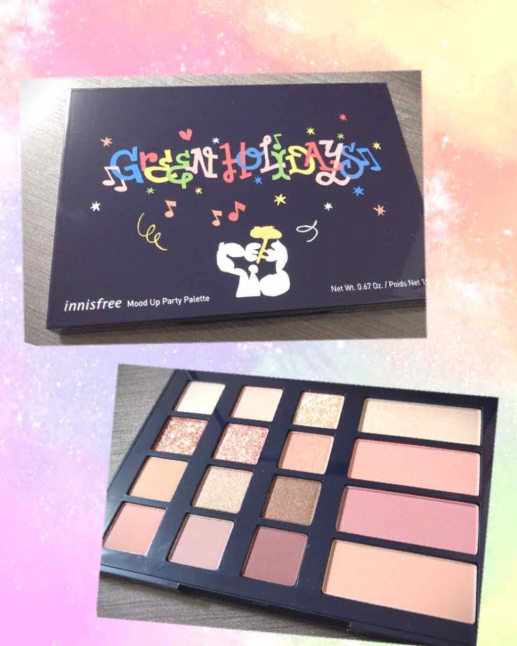 ムードアップパーティ パレット 2019 Holiday Limited Edition/innisfree/メイクアップキットを使ったクチコミ（1枚目）