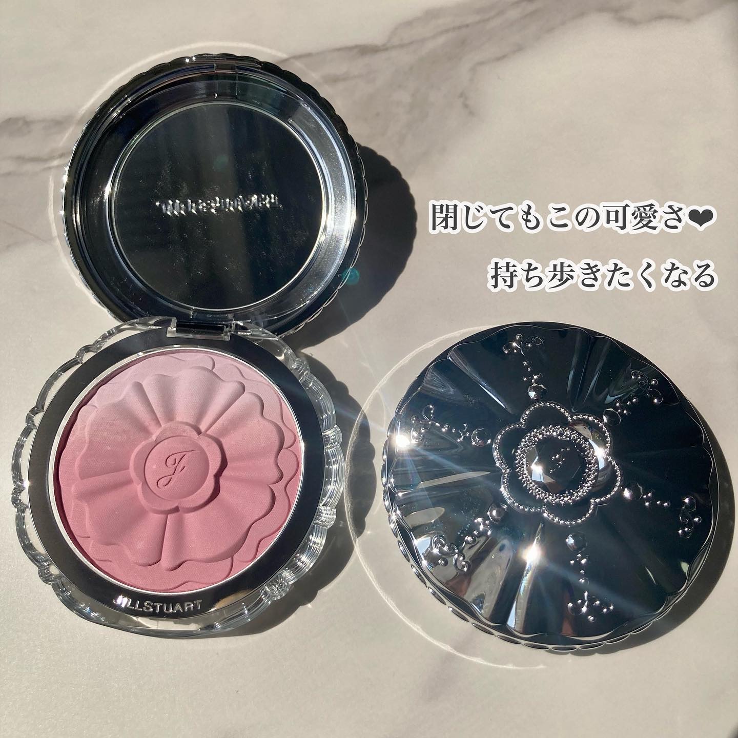 ジルスチュアート　パステルペタル ブラッシュ 101 bluerose wish（限定）/JILL STUART/パウダーチークを使ったクチコミ（3枚目）