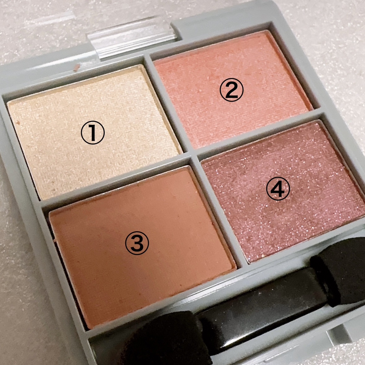 &. アイシャドウパレット/DAISO/アイシャドウパレットを使ったクチコミ（2枚目）