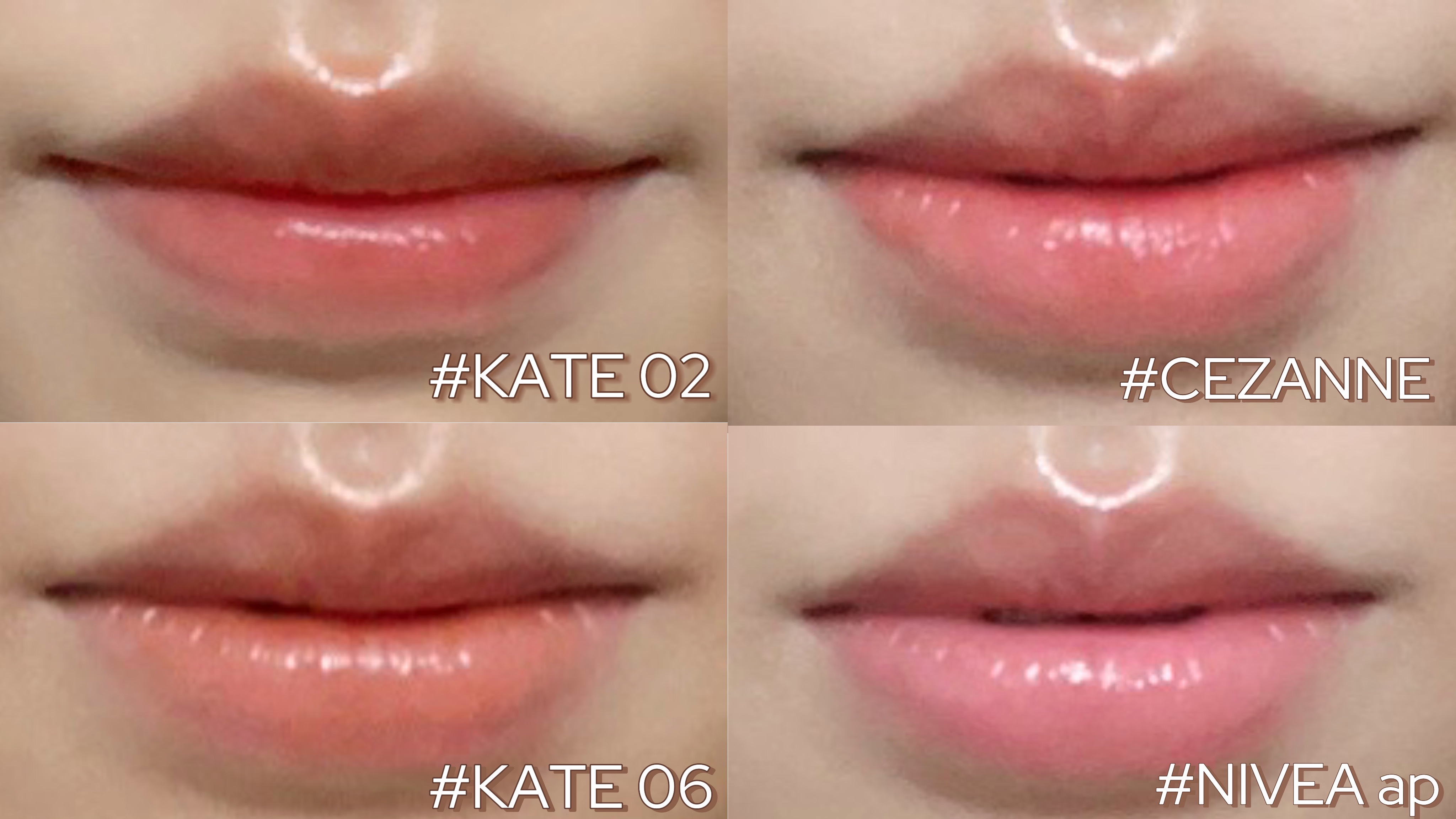 ニベア・CEZANNE・KATEの口紅・グロス・リップライナー