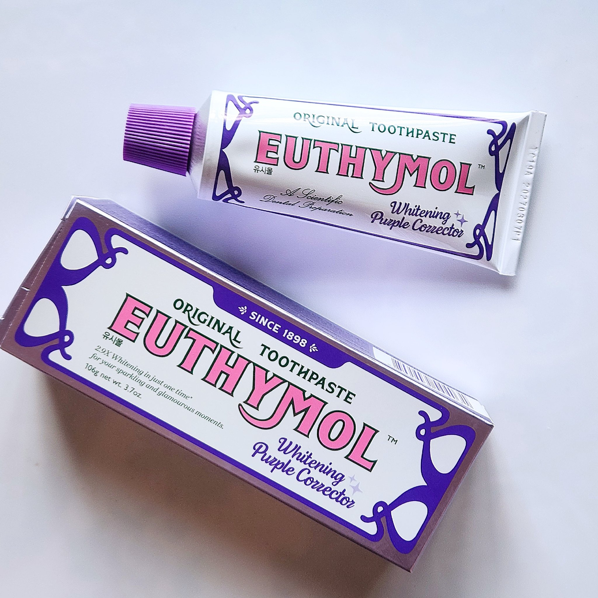 ホワイトパープル歯みがき ピーチフローラルミントの香り/EUTHYMOL/歯磨き粉を使ったクチコミ（1枚目）