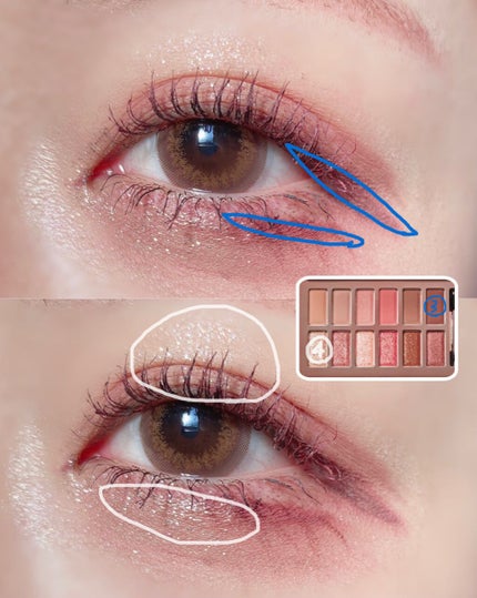 バレンタインボックス3ローズモーメント/VAVI MELLO/アイシャドウパレットを使ったクチコミ(5枚目)