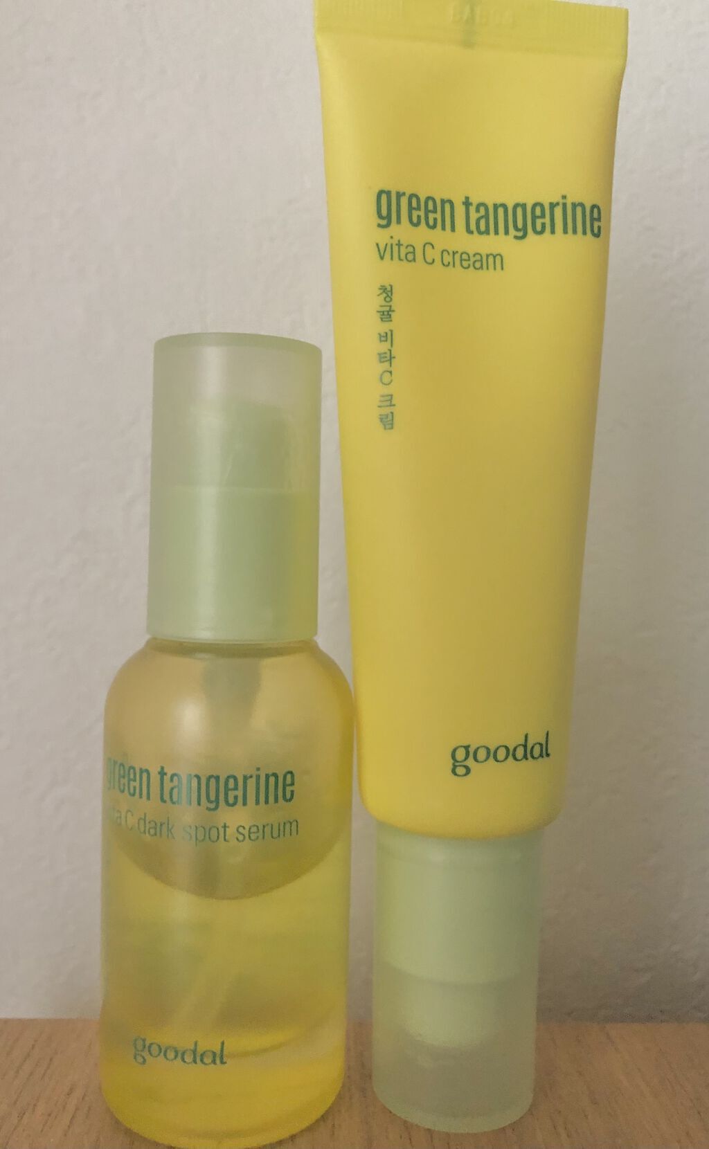 グリーンタンジェリン ビタC ダークスポットケアセラム/goodal/美容液を使ったクチコミ（1枚目）