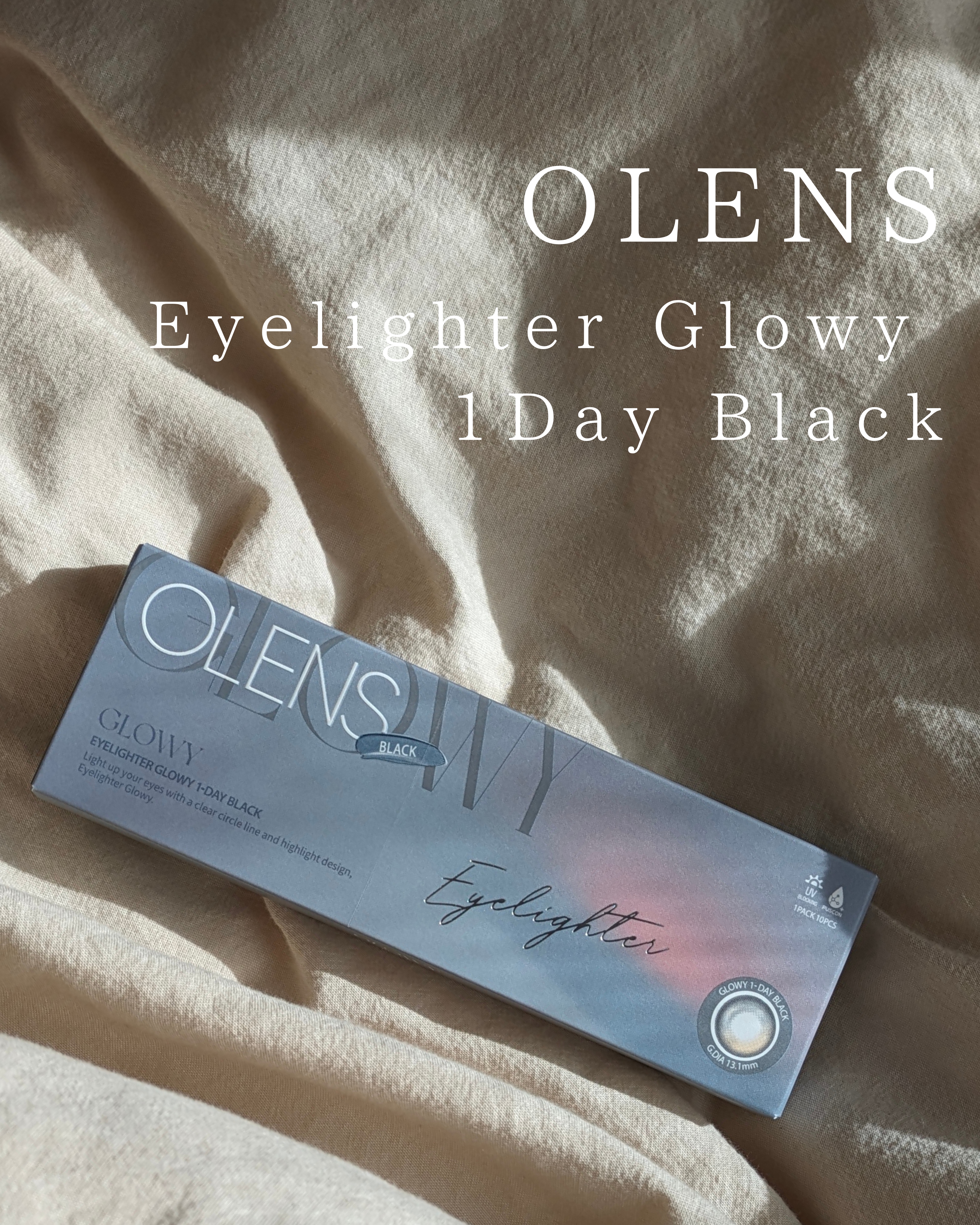 Glowy 1day ブラック/OLENS/ワンデー（１DAY）カラコンを使ったクチコミ（2枚目）
