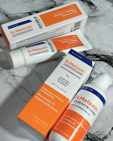 シカエクソソーム酵素クレンザー/Dr.Melaxin/洗顔パウダーを使ったクチコミ（1枚目）