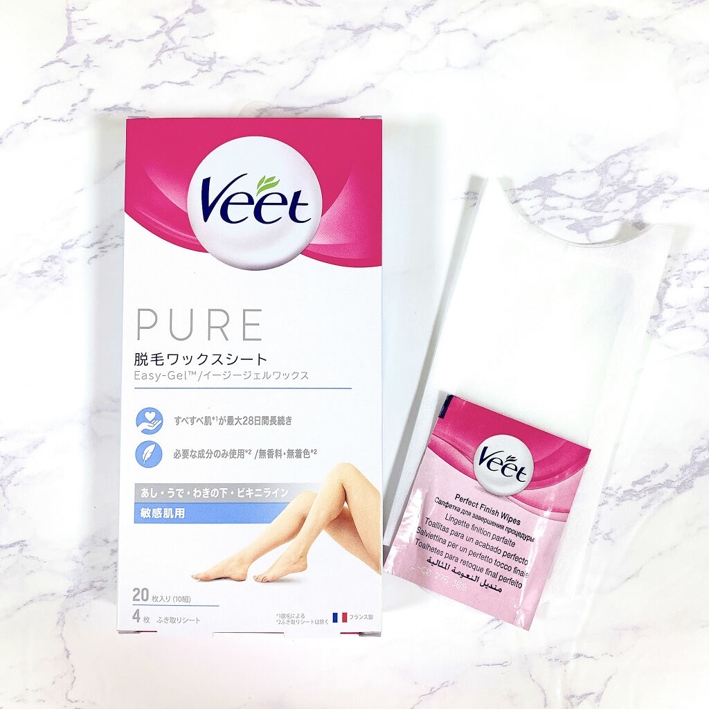 脱毛ワックスシート 敏感肌用/Veet/除毛クリームを使ったクチコミ（1枚目）