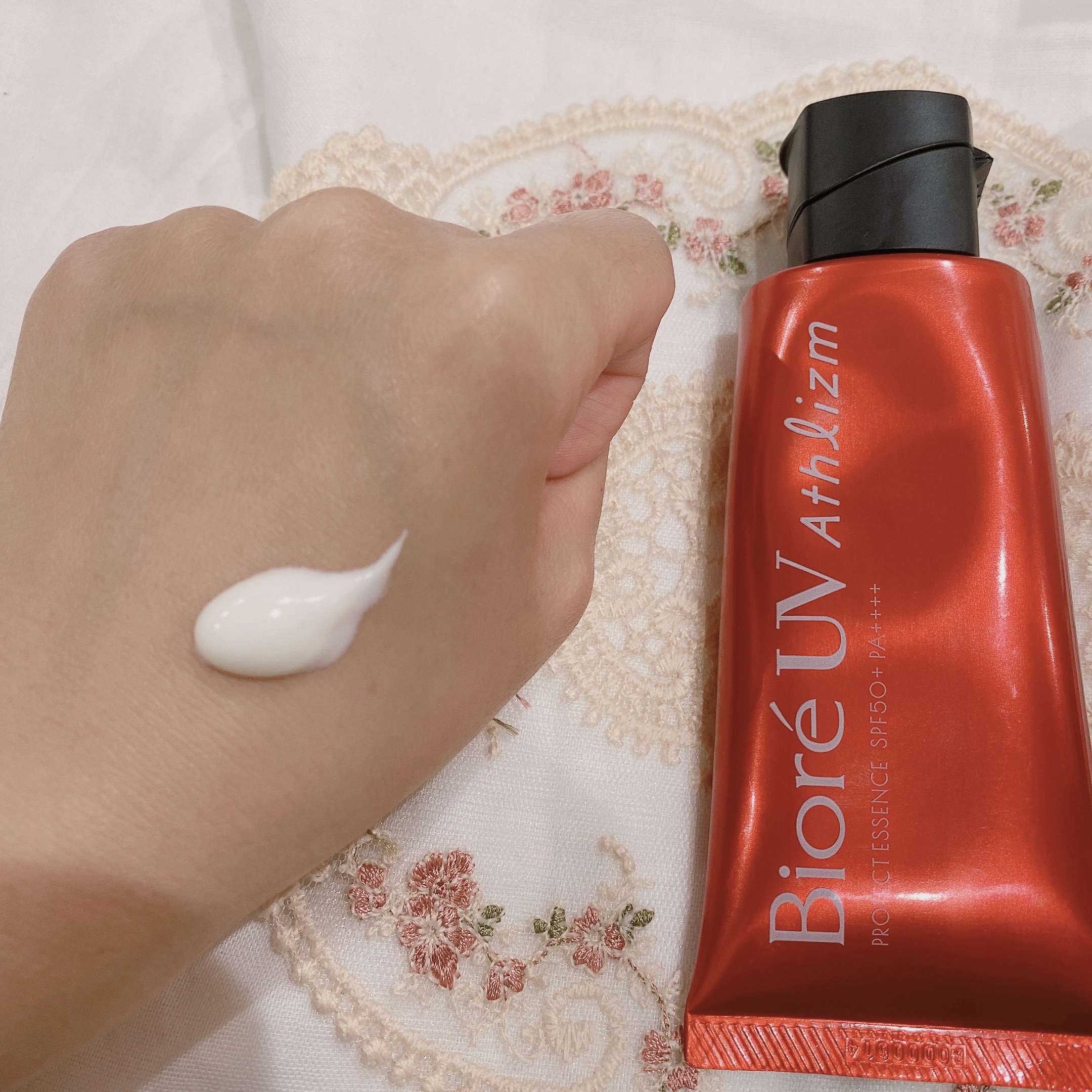 UV  アスリズム　スキンプロテクトエッセンス/ビオレ/日焼け止めローションを使ったクチコミ（3枚目）