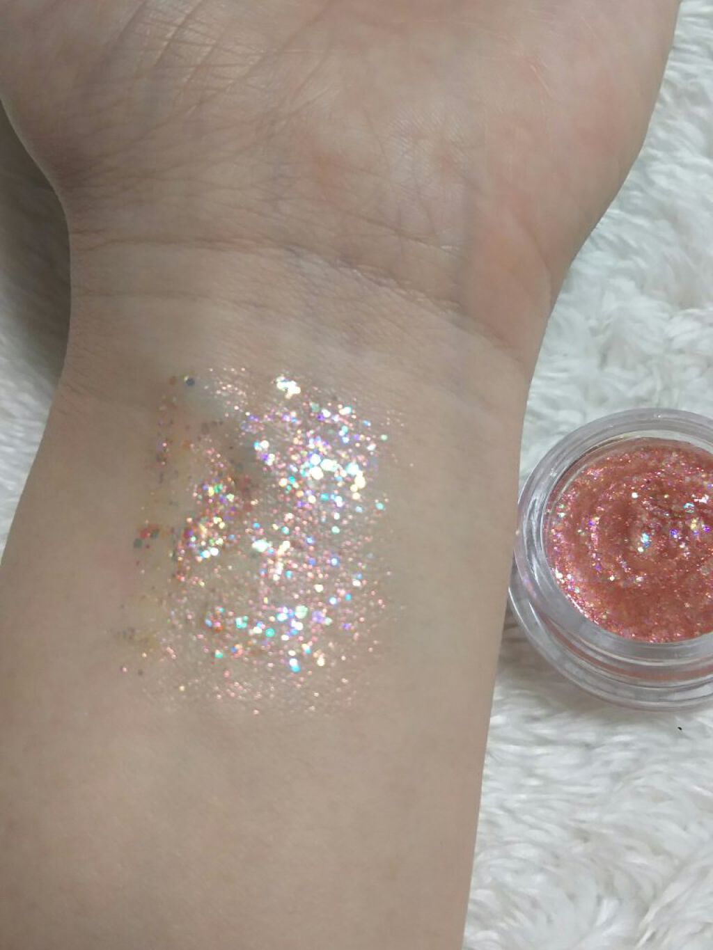 ゲットルーズグリッタージェル N°4ラブドリーマー/unleashia/グリッターを使ったクチコミ（2枚目）