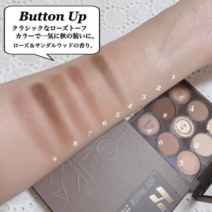 マイフェイブムードアイパレット 9カラー/HOLIKA HOLIKA/アイシャドウパレットを使ったクチコミ(7枚目)