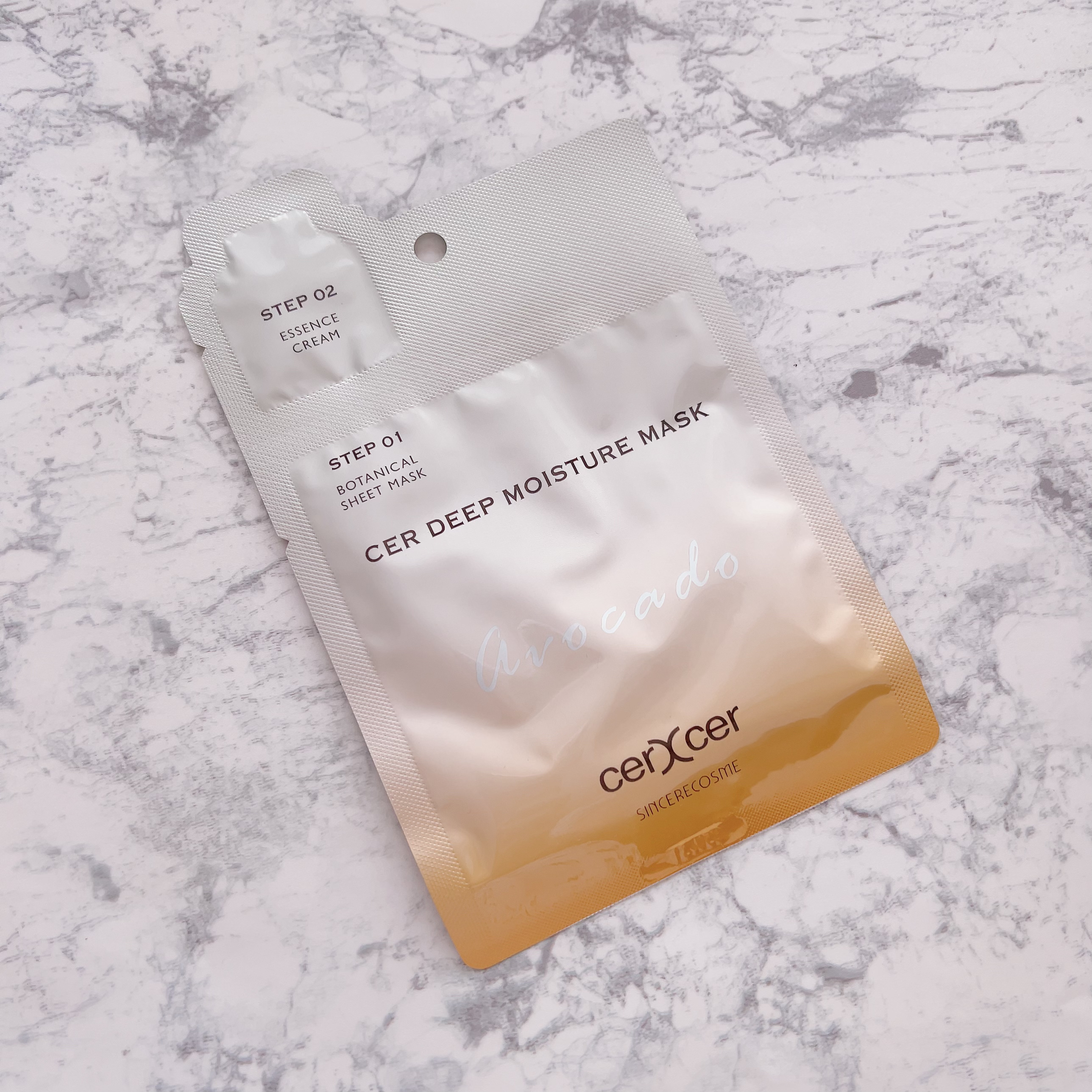 ディープモイスチャー マスク　(ケアクリーム付き)/cerXcer/シートマスク・パックを使ったクチコミ（3枚目）