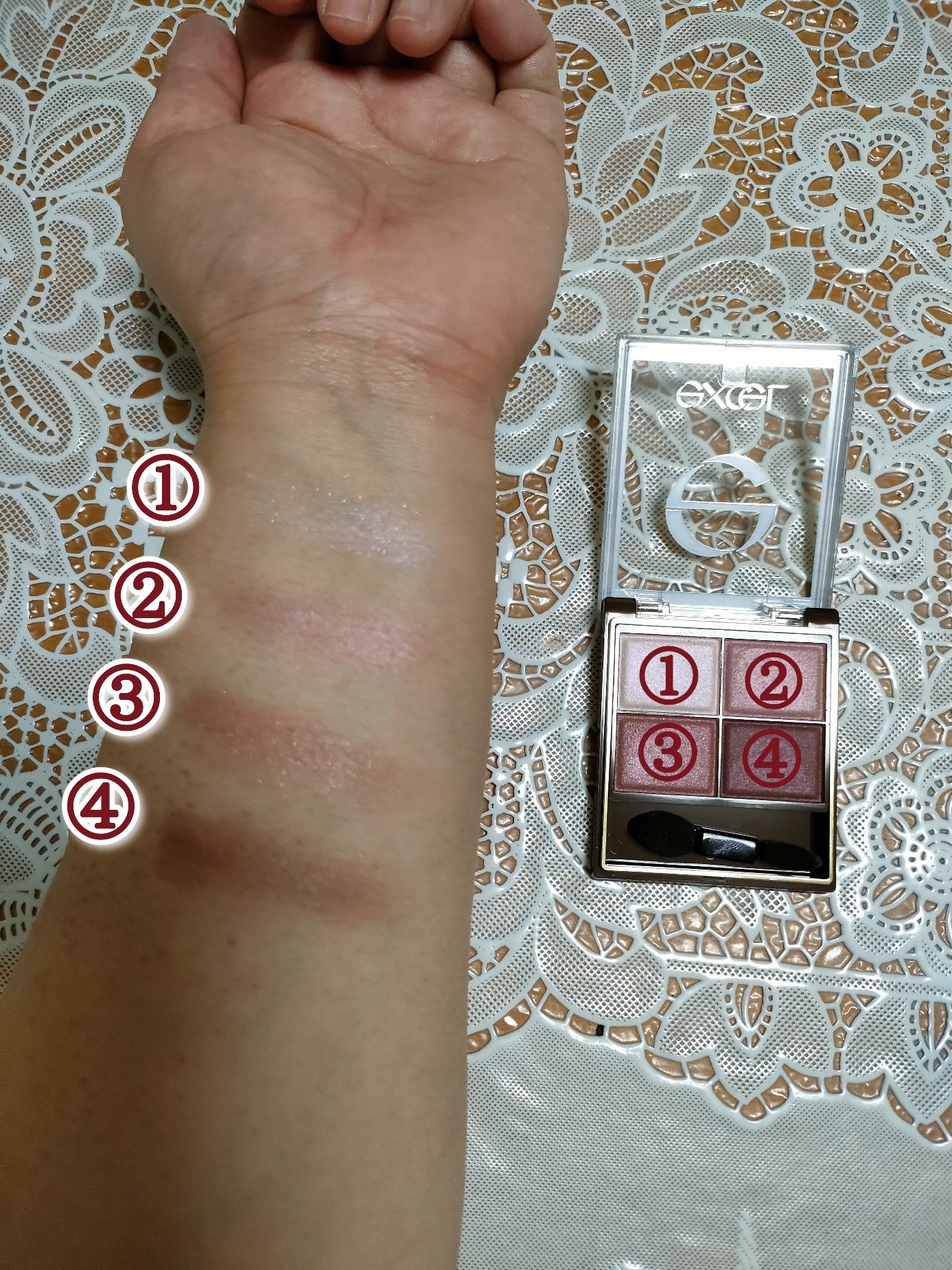 スキニーリッチシャドウ/excel/アイシャドウパレットを使ったクチコミ（3枚目）