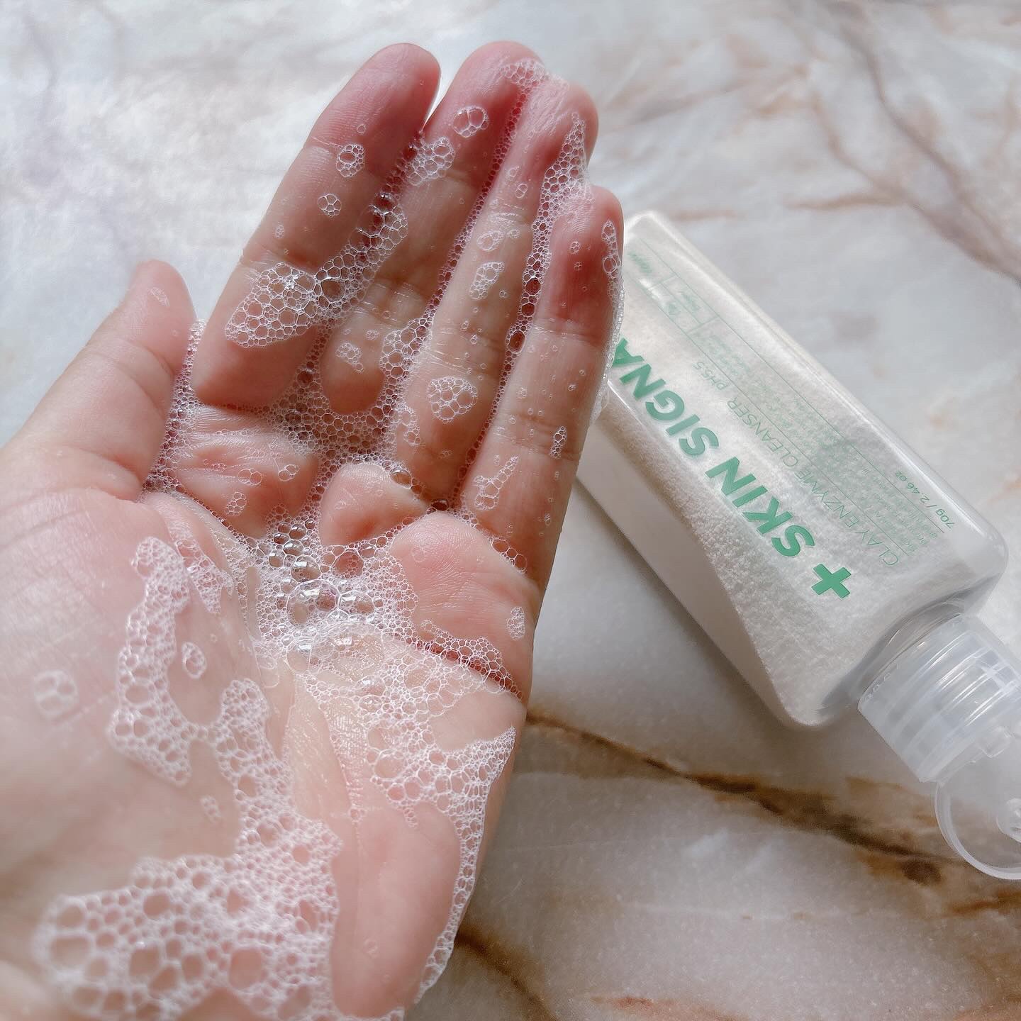 ホワイト クレイ酵素クレンザー	/SKIN SIGNAL/洗顔パウダーを使ったクチコミ（3枚目）