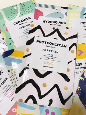 KISO プロテオグリカン マスクのクチコミ「美容液たっぷりのとっても薄いシート。
薄いシートですが、美容液をたっぷり含んでいる感じでプルプ.....」（2枚目）