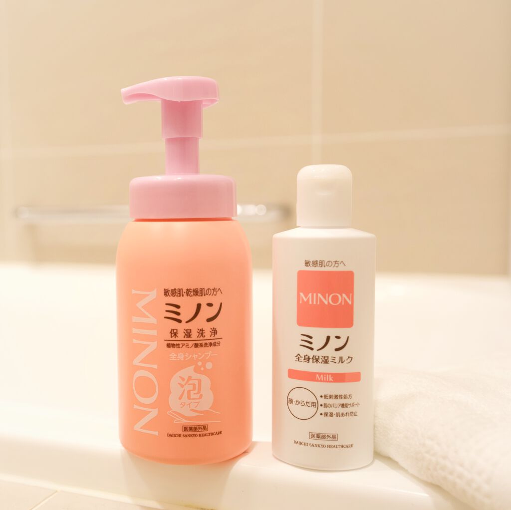 ミノン全身シャンプー(泡タイプ)/ミノン/ボディソープを使ったクチコミ（1枚目）